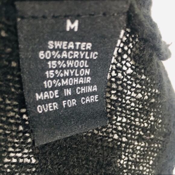 AB Studio Grey Black Cardigan Sweater Sz Small - Picture 8 of 8